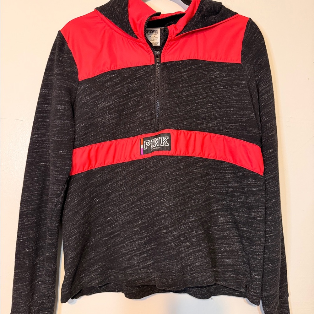 Victoria's Secret PINK Black and Red Hoodie